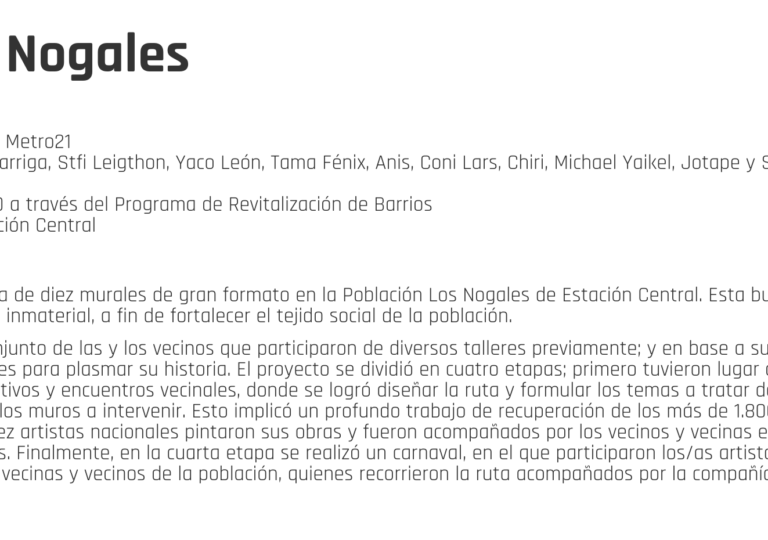 OH Stgo: Murales de Nogales